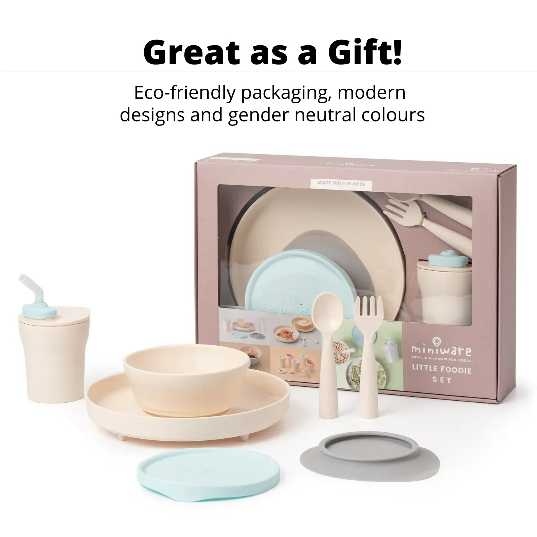 Little Foodie All-in-one Feeding Set Vanilla/ Aqua