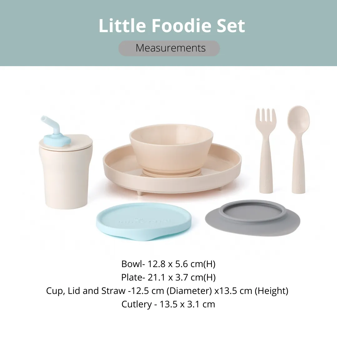 Little Foodie All-in-one Feeding Set Vanilla/ Aqua
