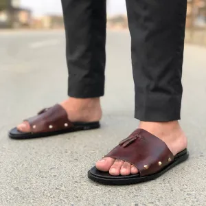 LS Pure Leather Handmade Woven Antique Sandal-661