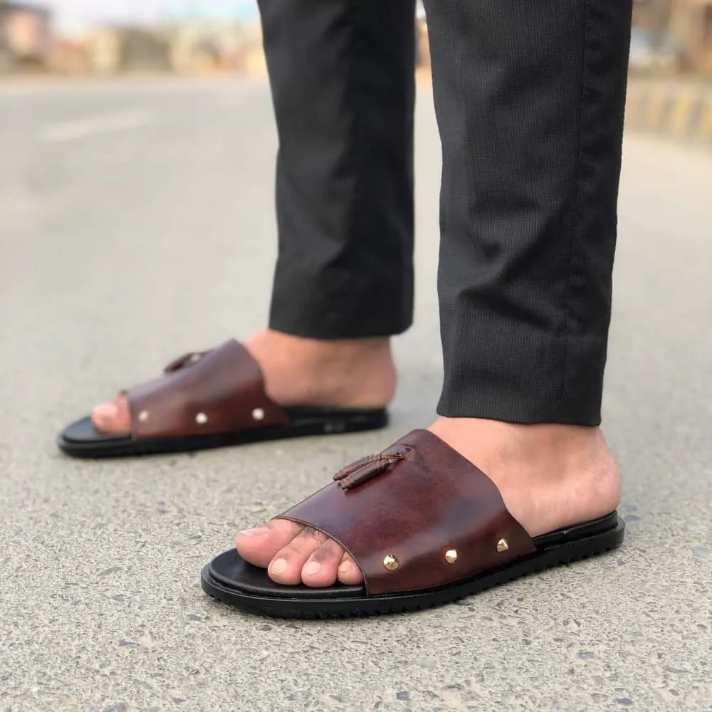 LS Pure Leather Handmade Woven Antique Sandal-661
