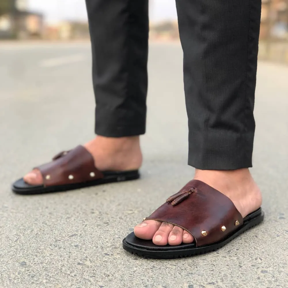 LS Pure Leather Handmade Woven Antique Sandal-661