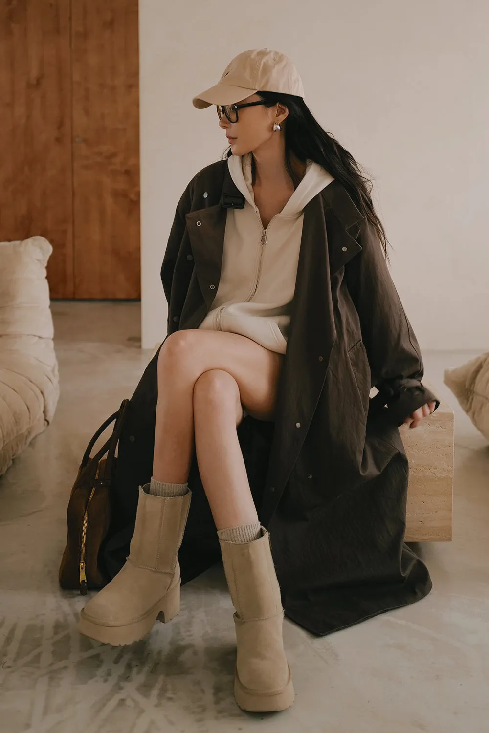 長高高麂皮雪靴<br>Genuine Leather Snow Boots