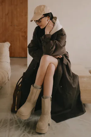長高高麂皮雪靴<br>Genuine Leather Snow Boots