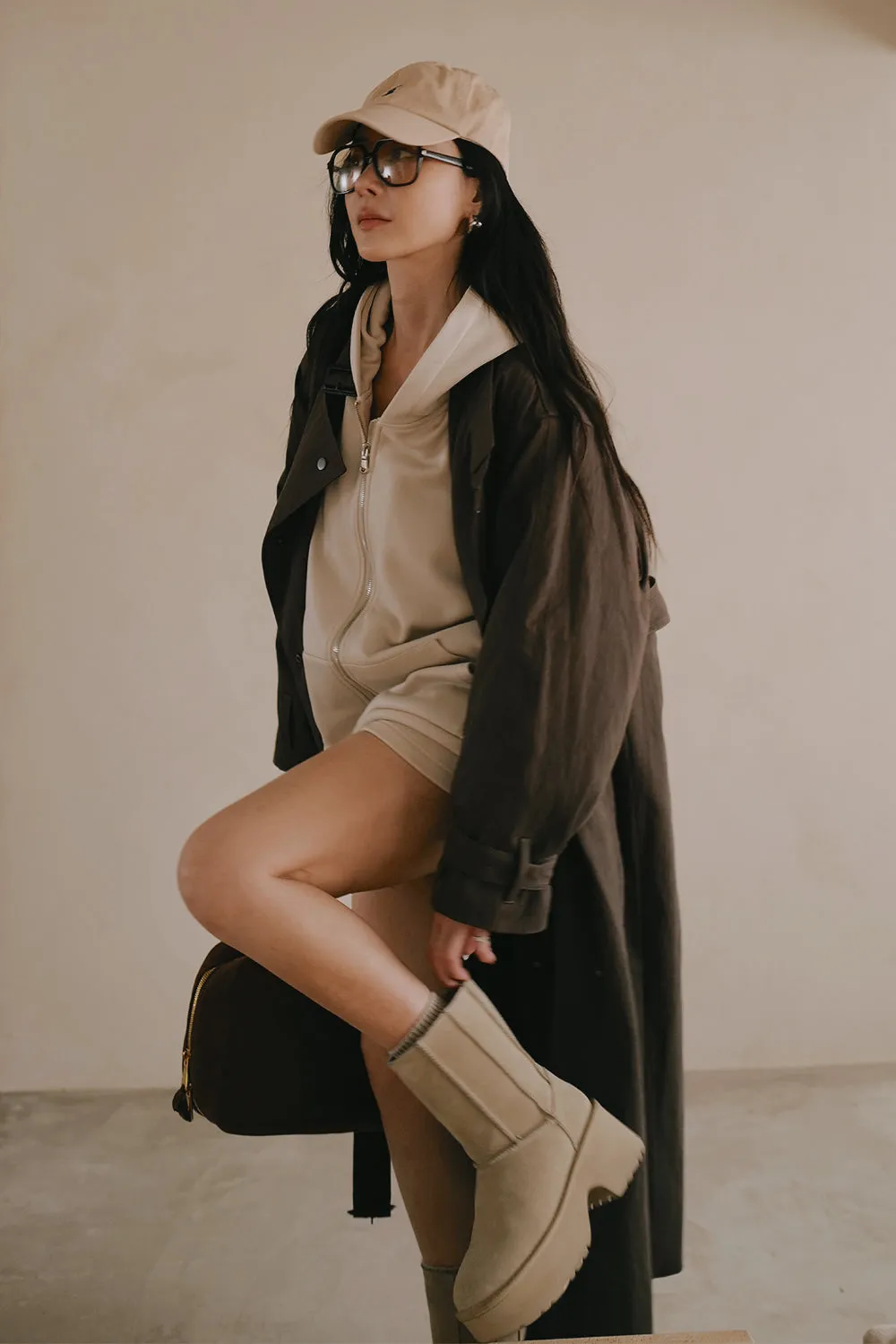 長高高麂皮雪靴<br>Genuine Leather Snow Boots