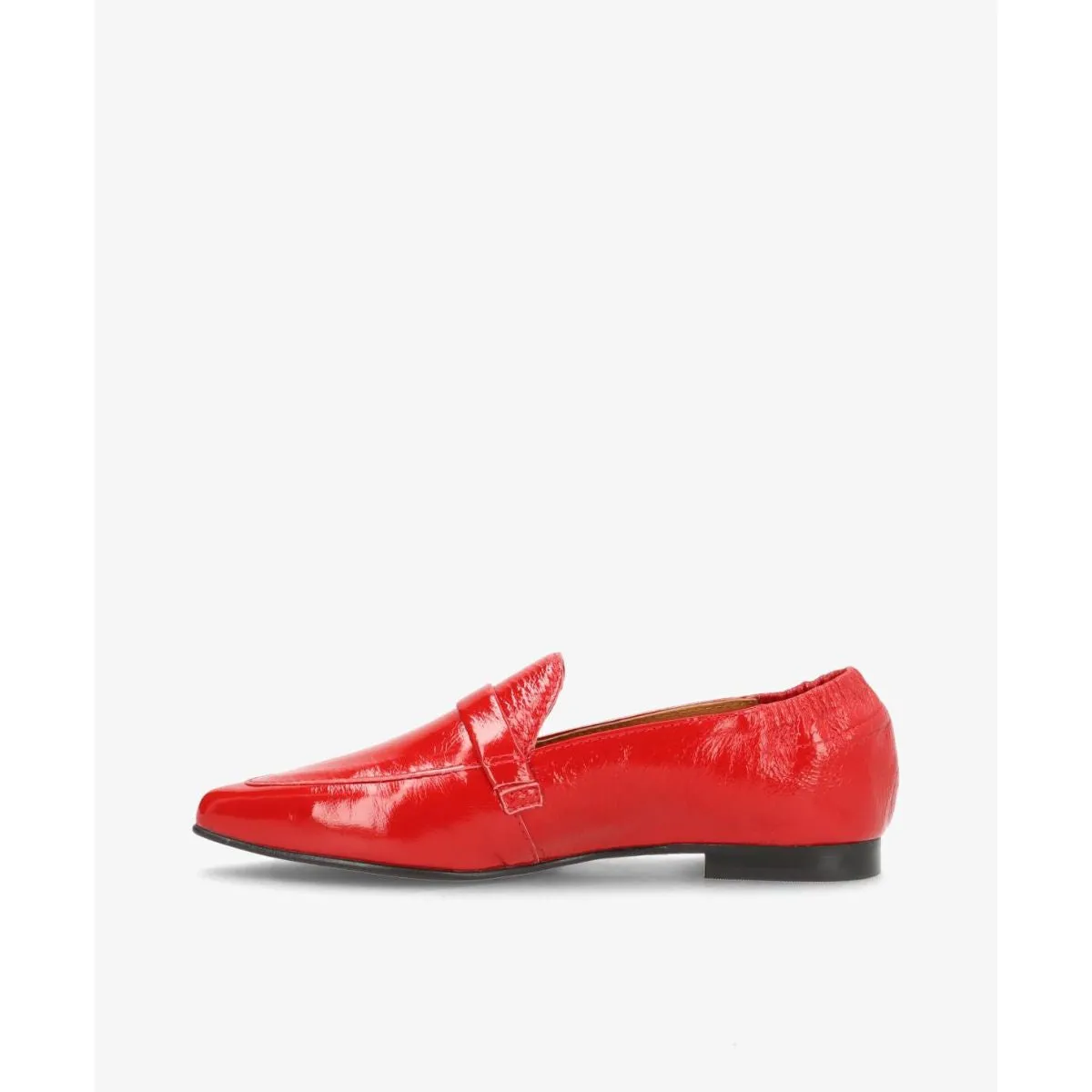 Lucy P red leather patent