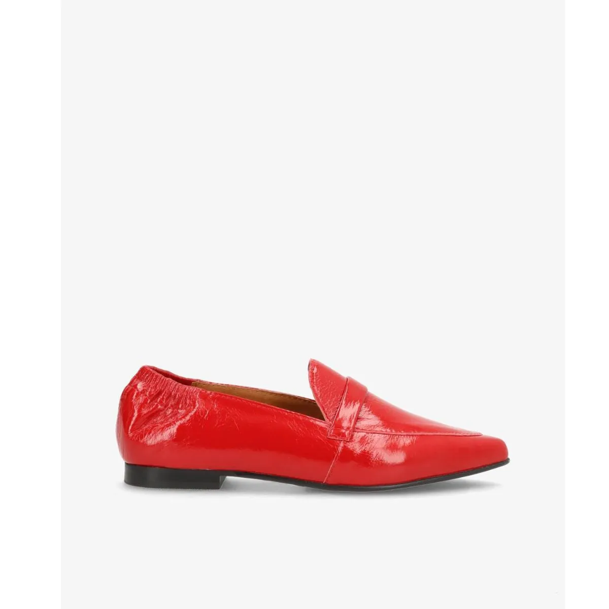 Lucy P red leather patent