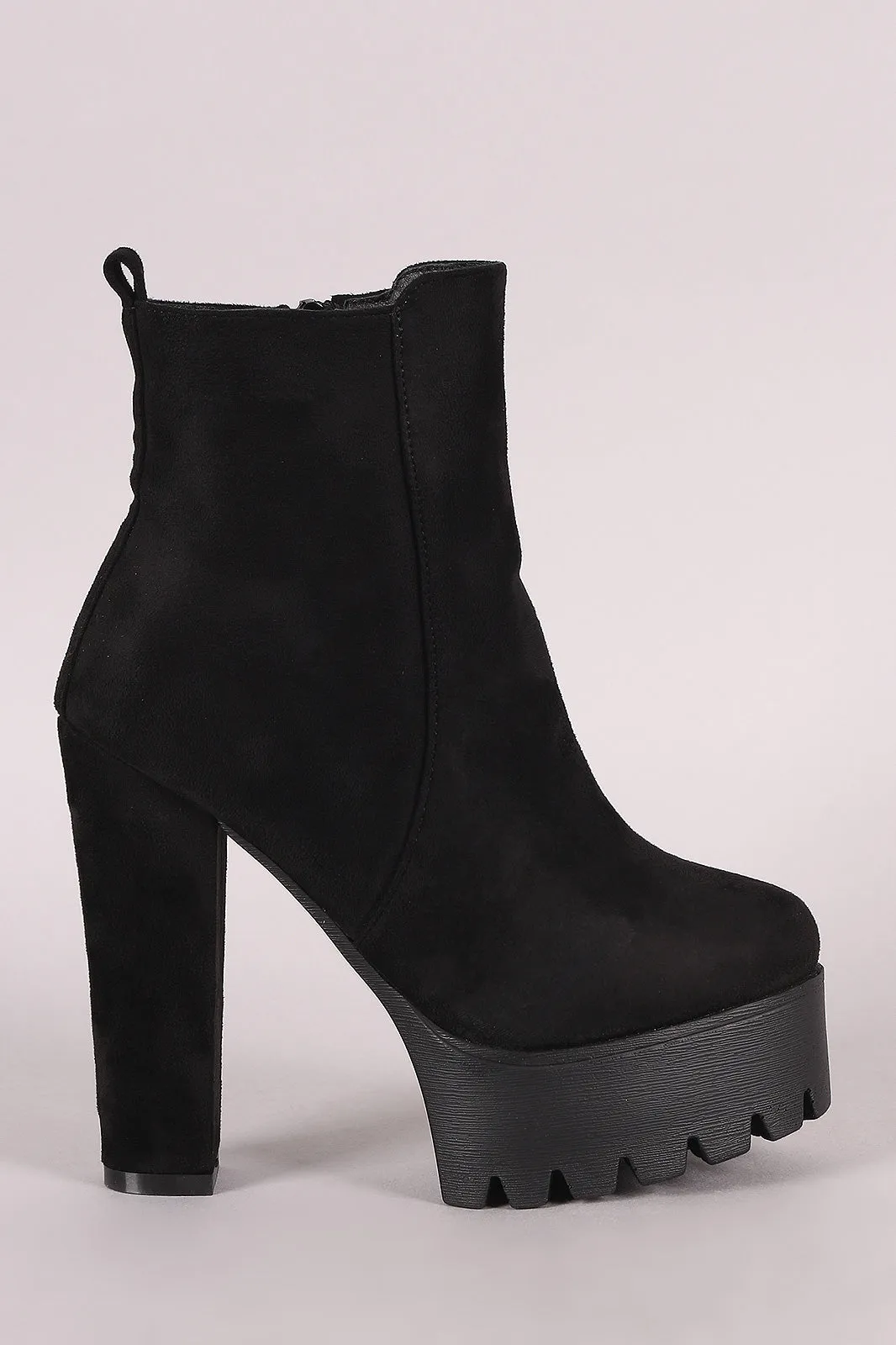 Lug Sole Platform Chunky Heeled Booties
