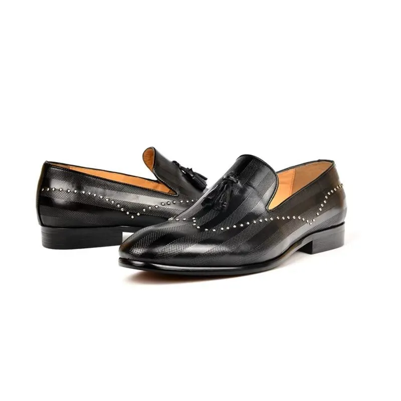 LuxeTex Exotic Tassel Loafers