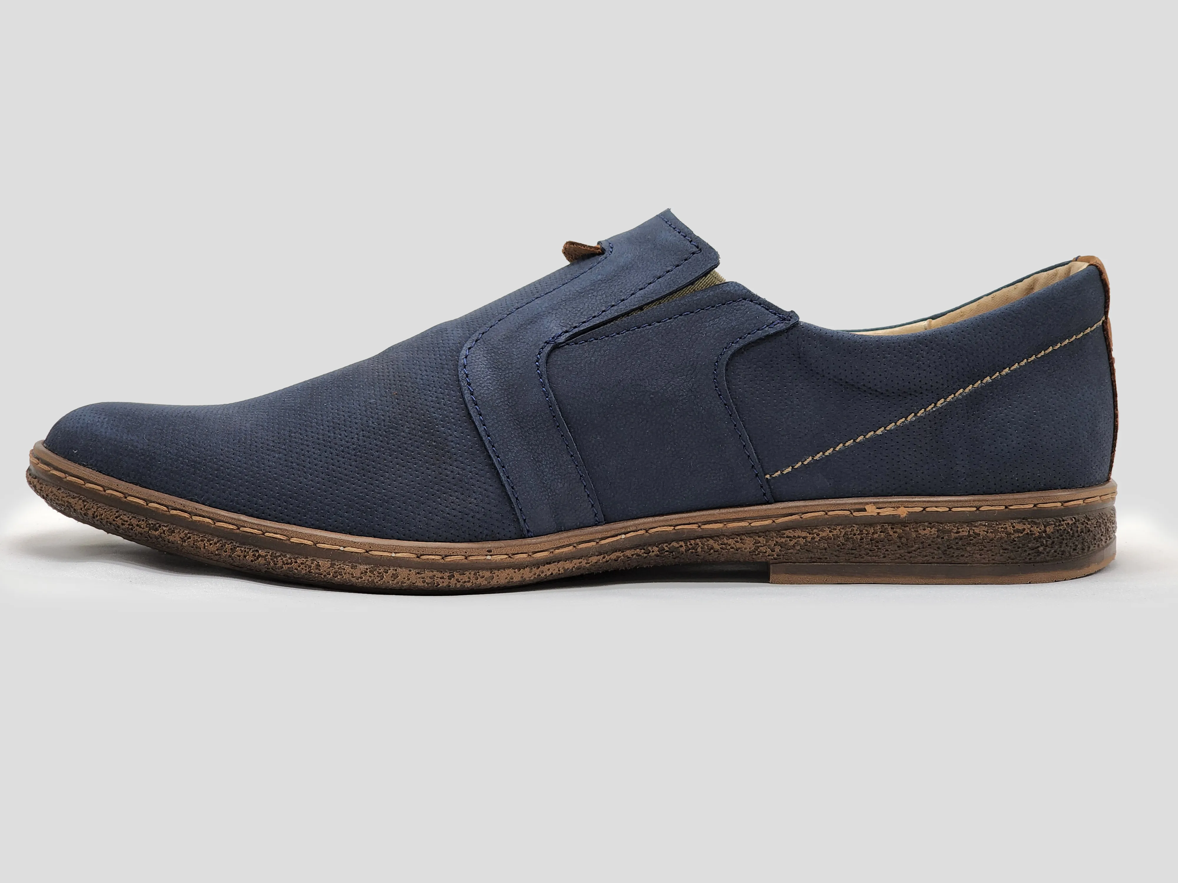 Men's Essential Leather Loafers - Navy