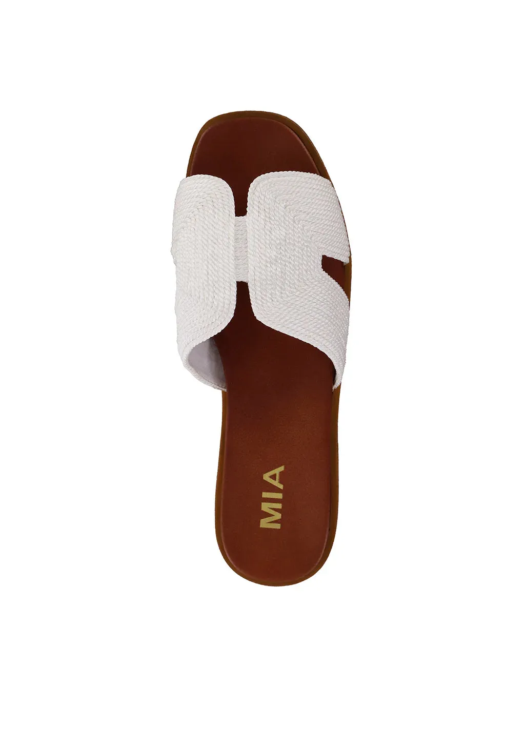 MIA Shoes Dia Woven Slide Sandals
