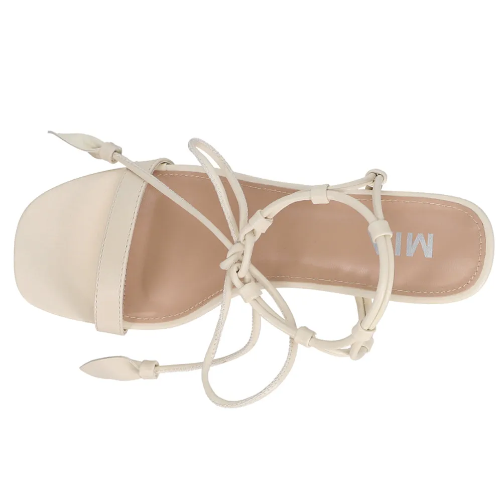 Muna Lace Up Block Heel Sandals