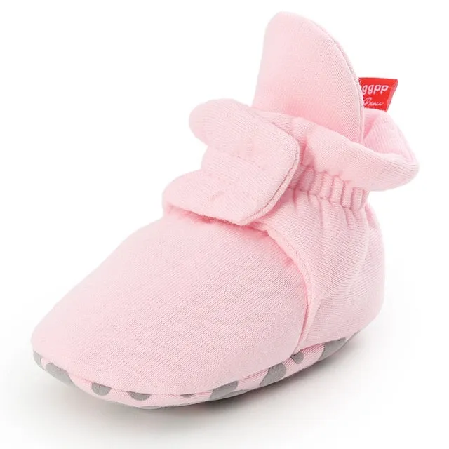 Newborn Baby Socks Booties Slippers Cotton Anti-slip Infant Crib Shoes