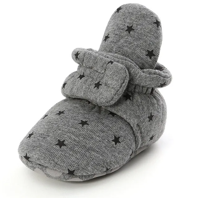 Newborn Baby Socks Booties Slippers Cotton Anti-slip Infant Crib Shoes