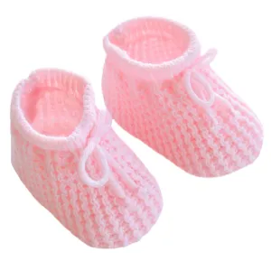 Pink Acrylic Baby Bootees S401-P