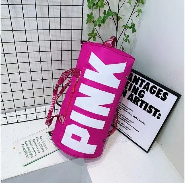 Pink Gym Sport Over Night Travel Bag – P0075