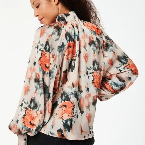 Pinko Satin Blouse (Rust)