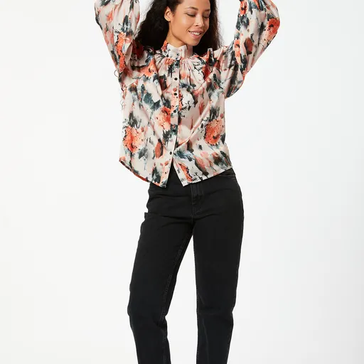 Pinko Satin Blouse (Rust)