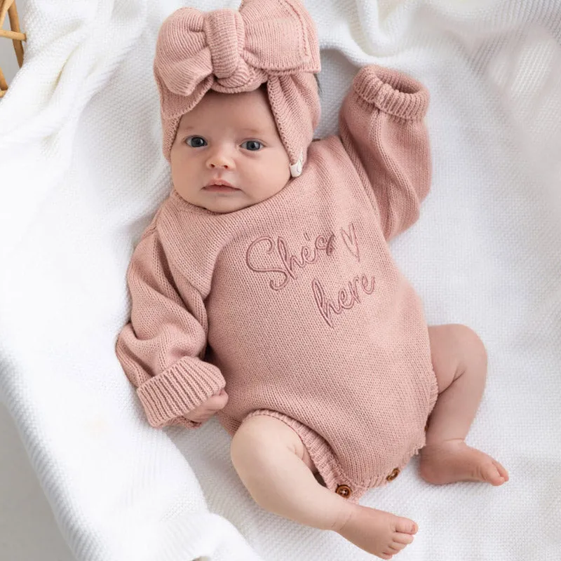 Romper & Booties Bundle - Dusky Pink