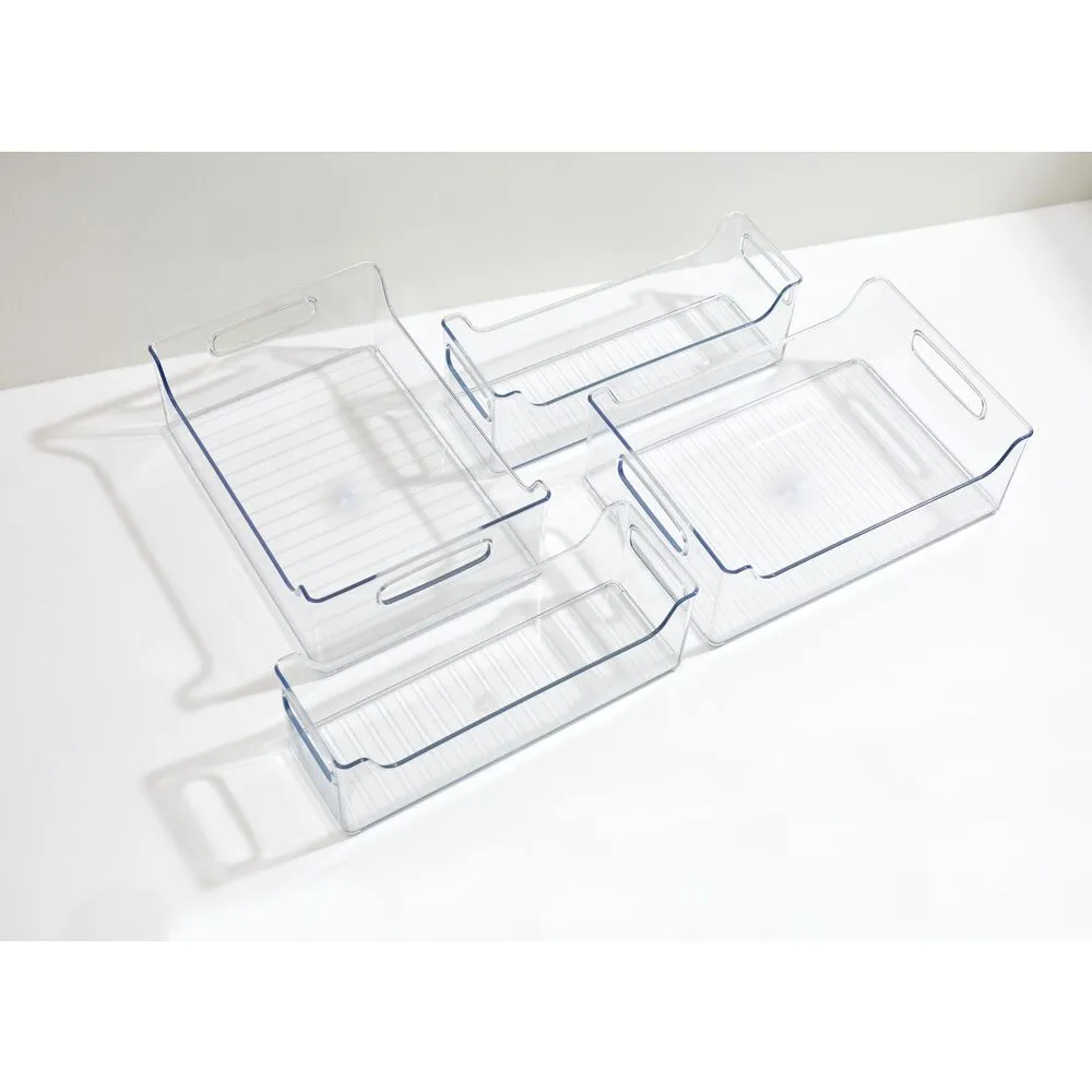 RPET Fridge/Freeze Bins (Set of 4) Clear