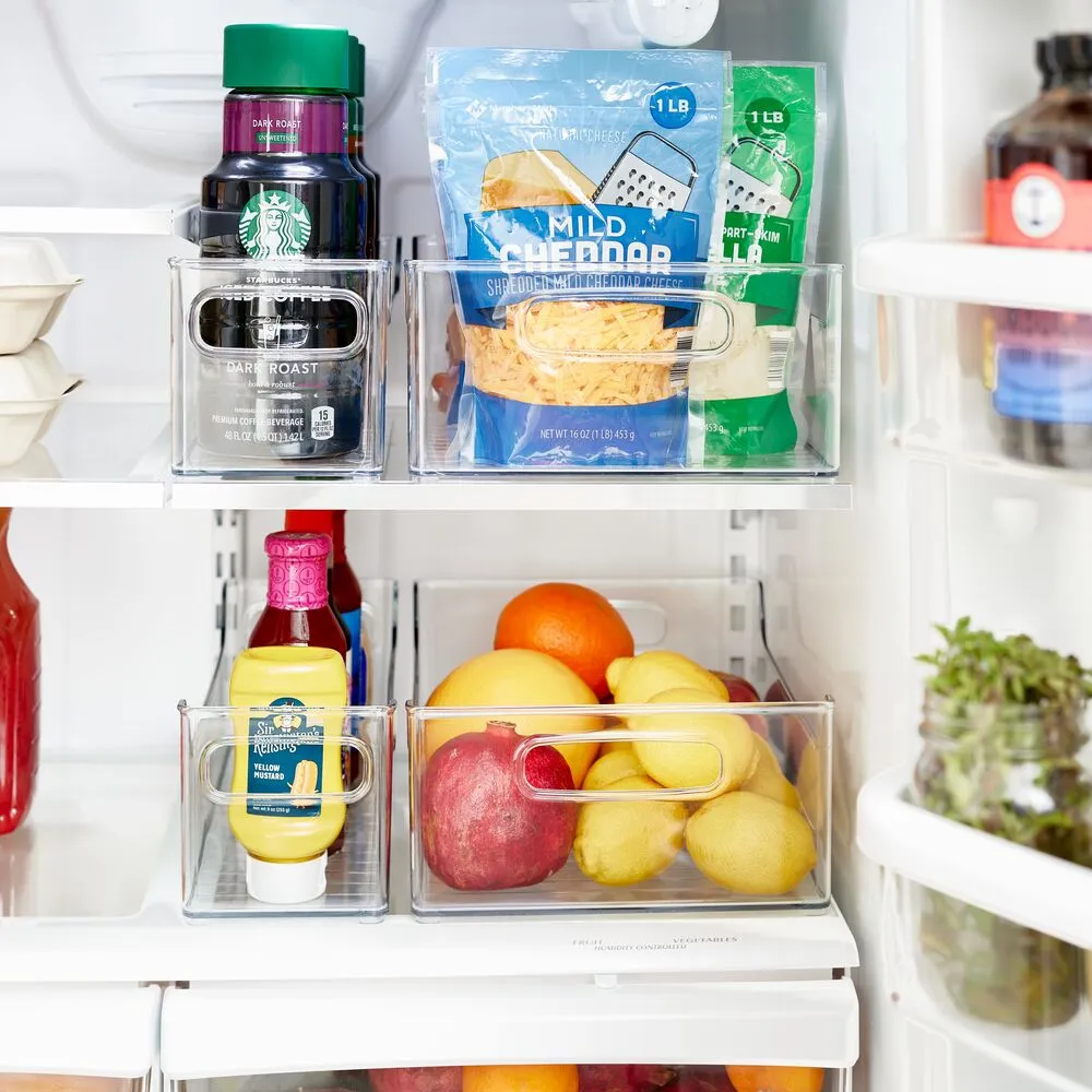 RPET Fridge/Freeze Bins (Set of 4) Clear