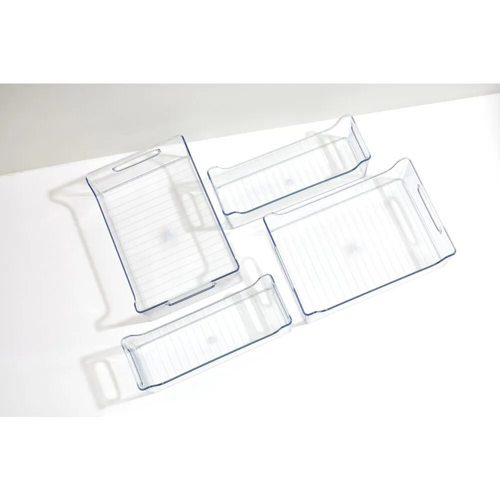 RPET Fridge/Freeze Bins (Set of 4) Clear