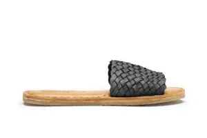 Women's Woven Sandal in Charcoal