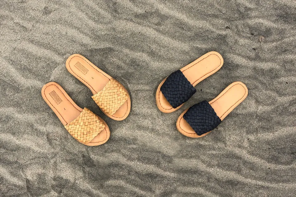 Women's Woven Sandal in Charcoal